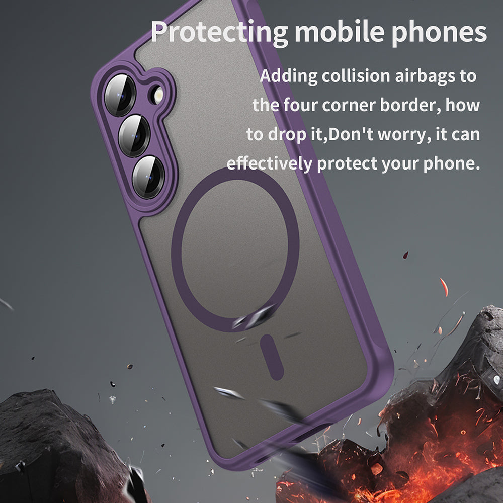 Калъф MagSafe за Samsung Galaxy S24 S921, Techsuit, HaloFrost II, Лилав