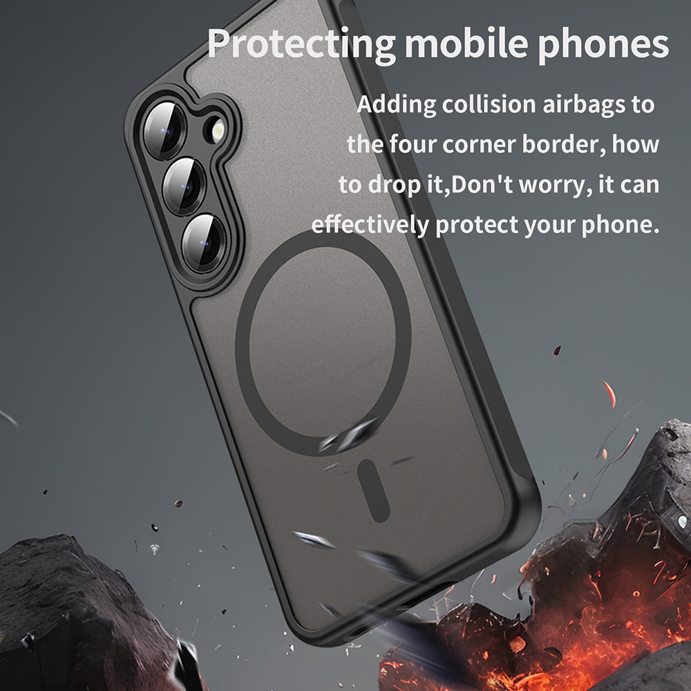 Калъф MagSafe за Samsung Galaxy S24 S921, Techsuit, HaloFrost II, Черен
