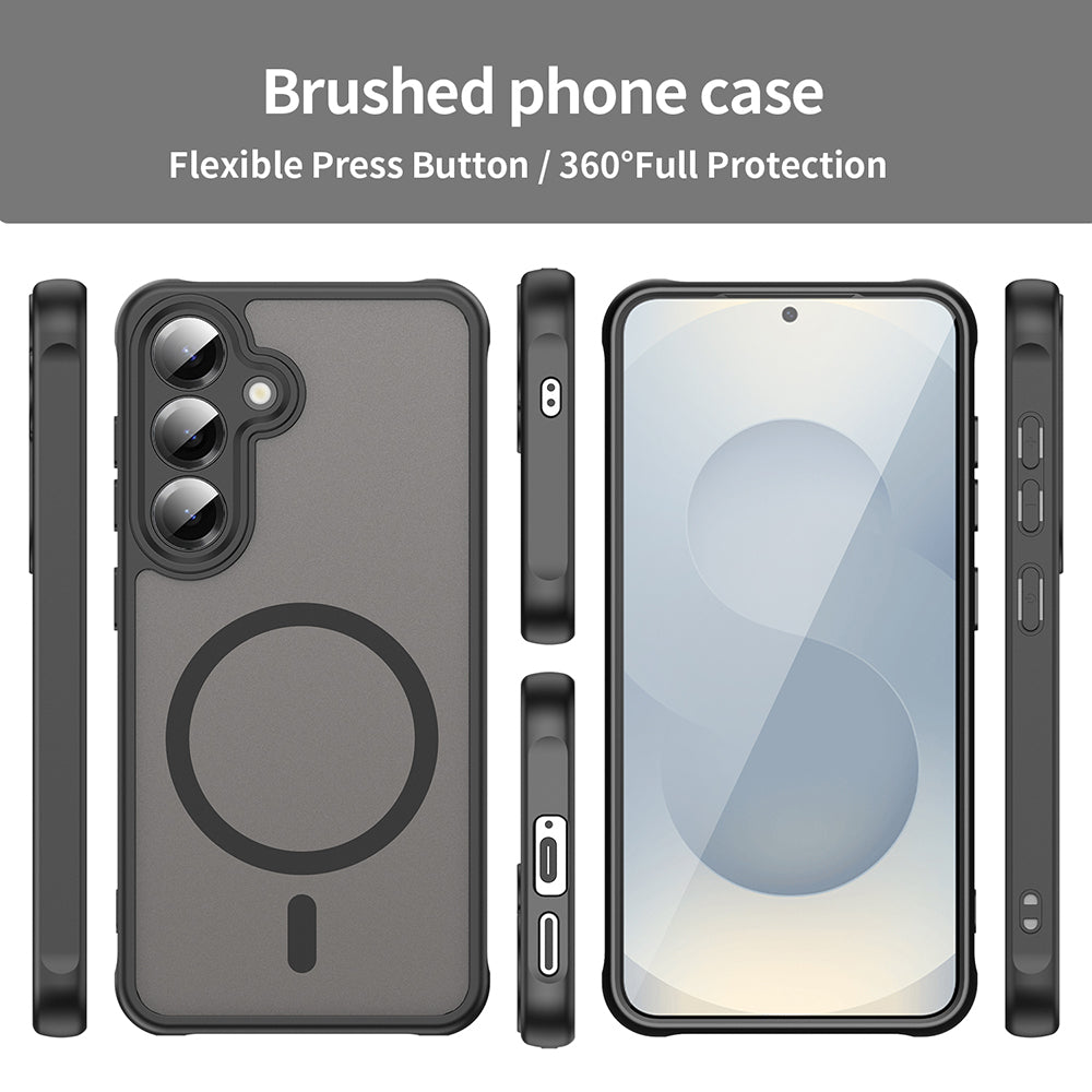 Калъф MagSafe за Samsung Galaxy S24 S921, Techsuit, HaloFrost II, Черен