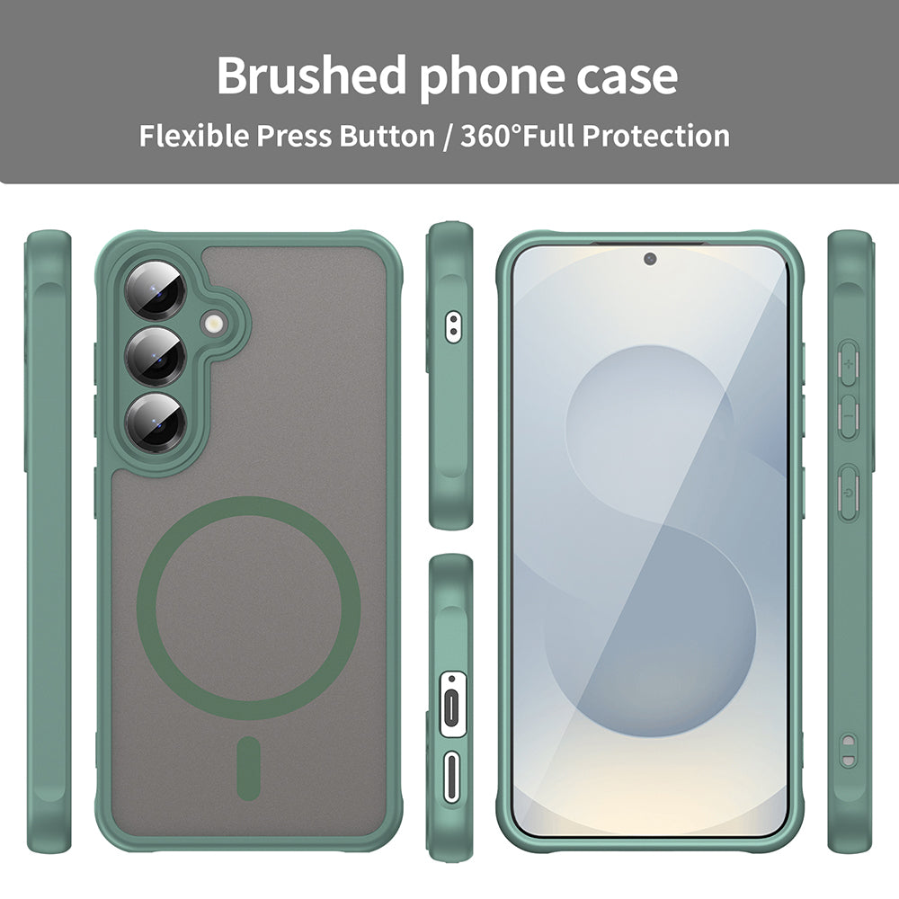 Калъф MagSafe за Samsung Galaxy S24 S921, Techsuit, HaloFrost II, Зелен