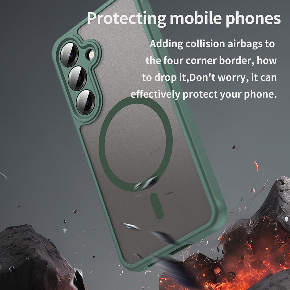 Калъф MagSafe за Samsung Galaxy S24 S921, Techsuit, HaloFrost II, Зелен