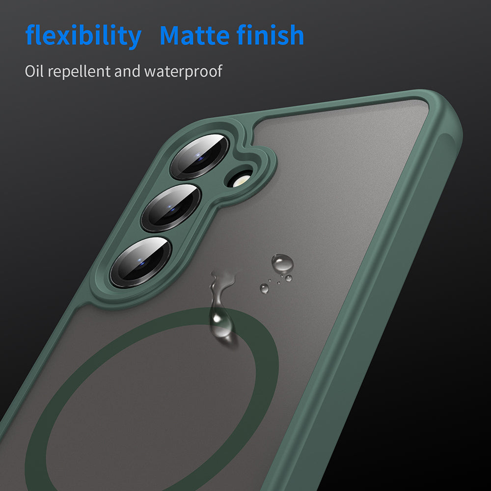 Калъф MagSafe за Samsung Galaxy S24 S921, Techsuit, HaloFrost II, Зелен