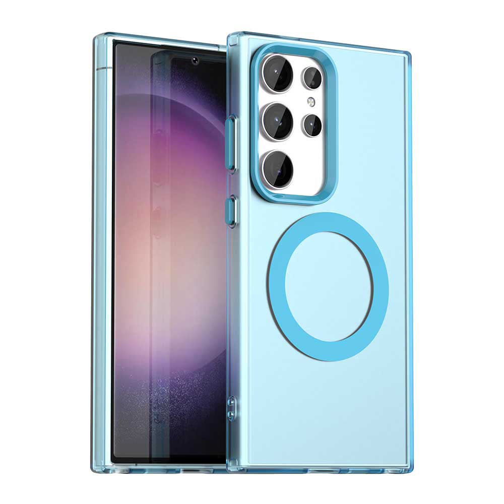 Калъф MagSafe за Samsung Galaxy S24 Ultra S928, Techsuit, CandyCase, Син