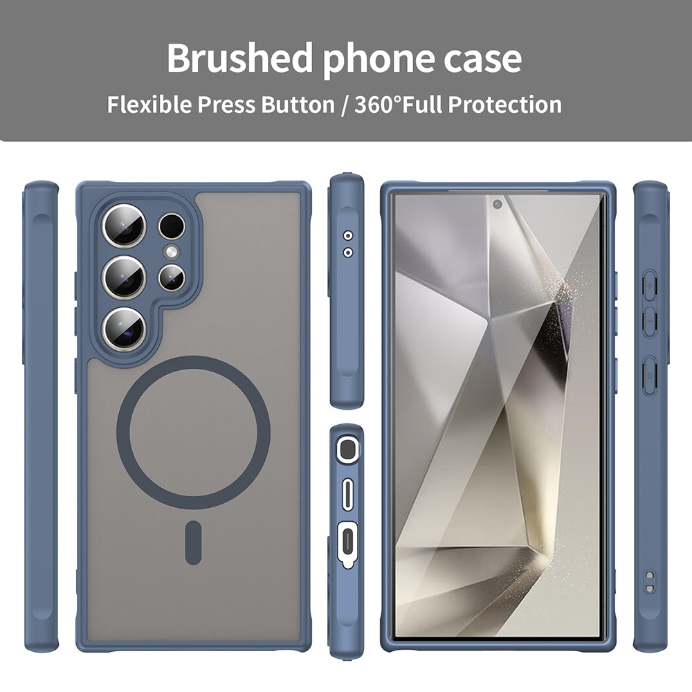 Калъф MagSafe за Samsung Galaxy S24 Ultra S928, Techsuit, HaloFrost II, Тъмносин