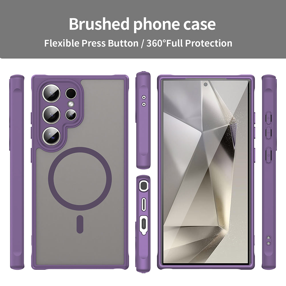 Калъф MagSafe за Samsung Galaxy S24 Ultra S928, Techsuit, HaloFrost II, Лилав