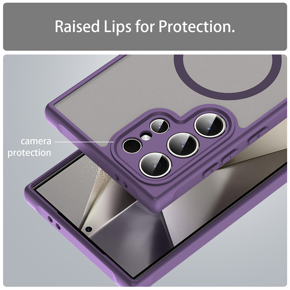 Калъф MagSafe за Samsung Galaxy S24 Ultra S928, Techsuit, HaloFrost II, Лилав