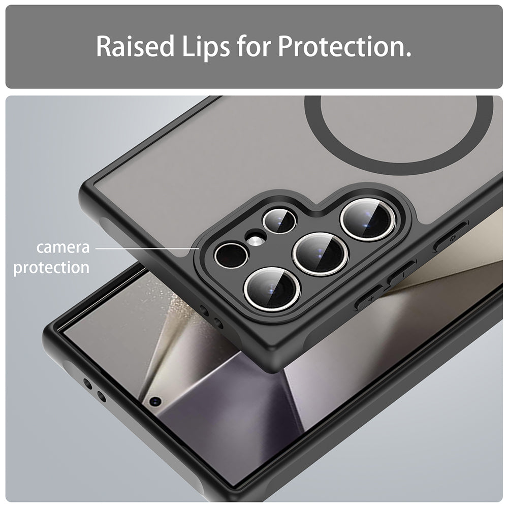 Калъф MagSafe за Samsung Galaxy S24 Ultra S928, Techsuit, HaloFrost II, Черен