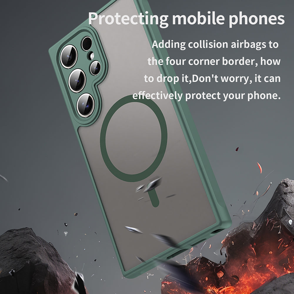 Калъф MagSafe за Samsung Galaxy S24 Ultra S928, Techsuit, HaloFrost II, Зелен