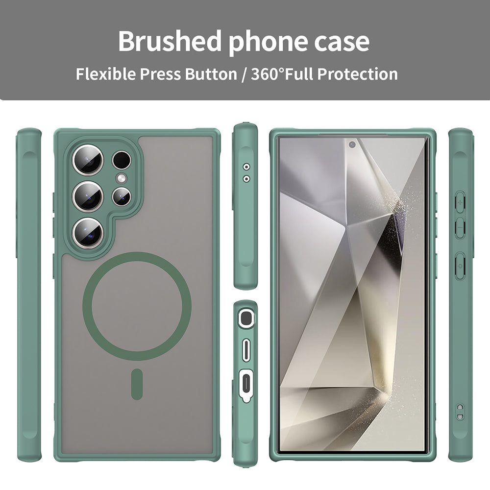 Калъф MagSafe за Samsung Galaxy S24 Ultra S928, Techsuit, HaloFrost II, Зелен