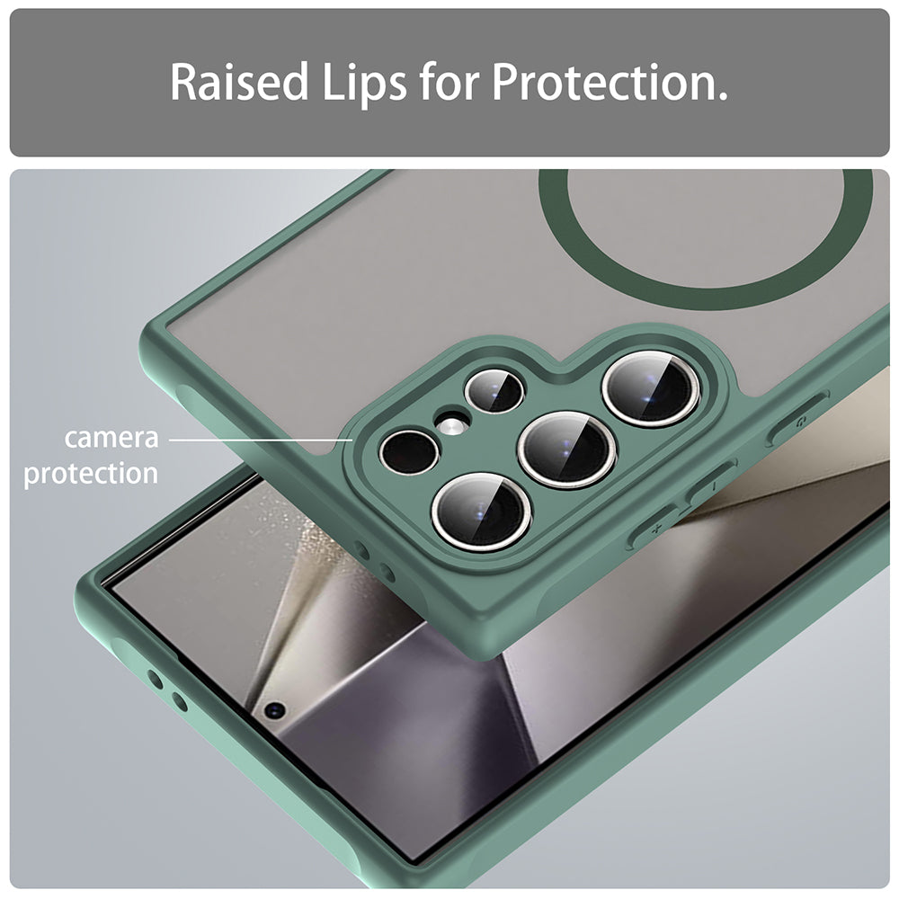 Калъф MagSafe за Samsung Galaxy S24 Ultra S928, Techsuit, HaloFrost II, Зелен