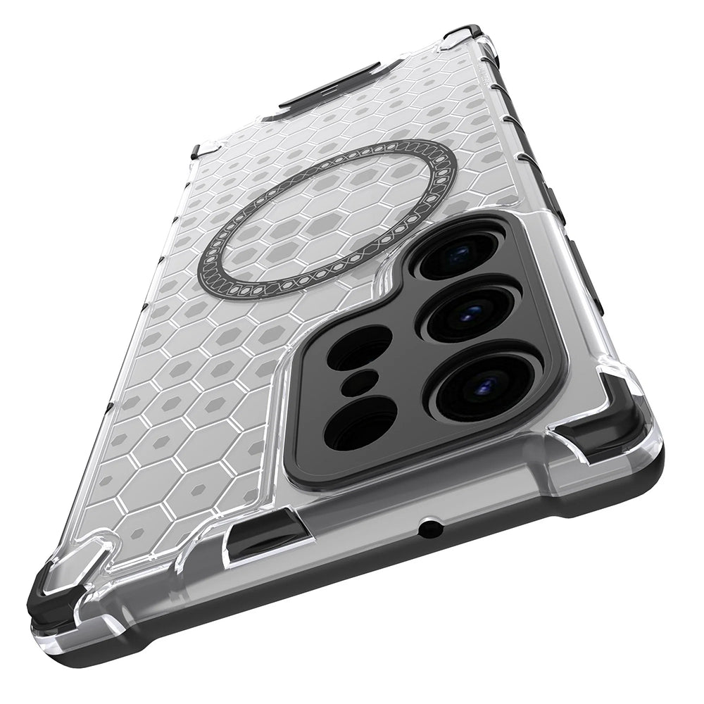 Калъф MagSafe за Samsung Galaxy S24 Ultra S928, Techsuit, HoneyComb Shield, Бял