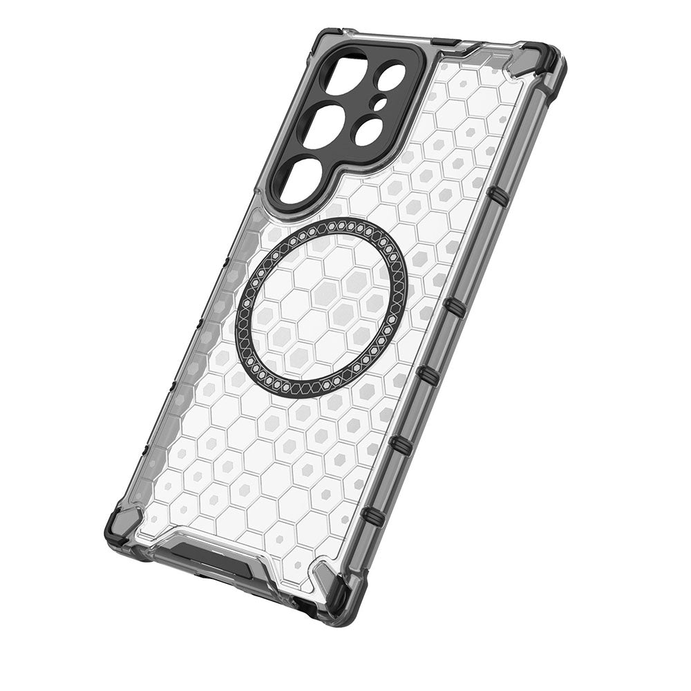 Калъф MagSafe за Samsung Galaxy S24 Ultra S928, Techsuit, HoneyComb Shield, Бял