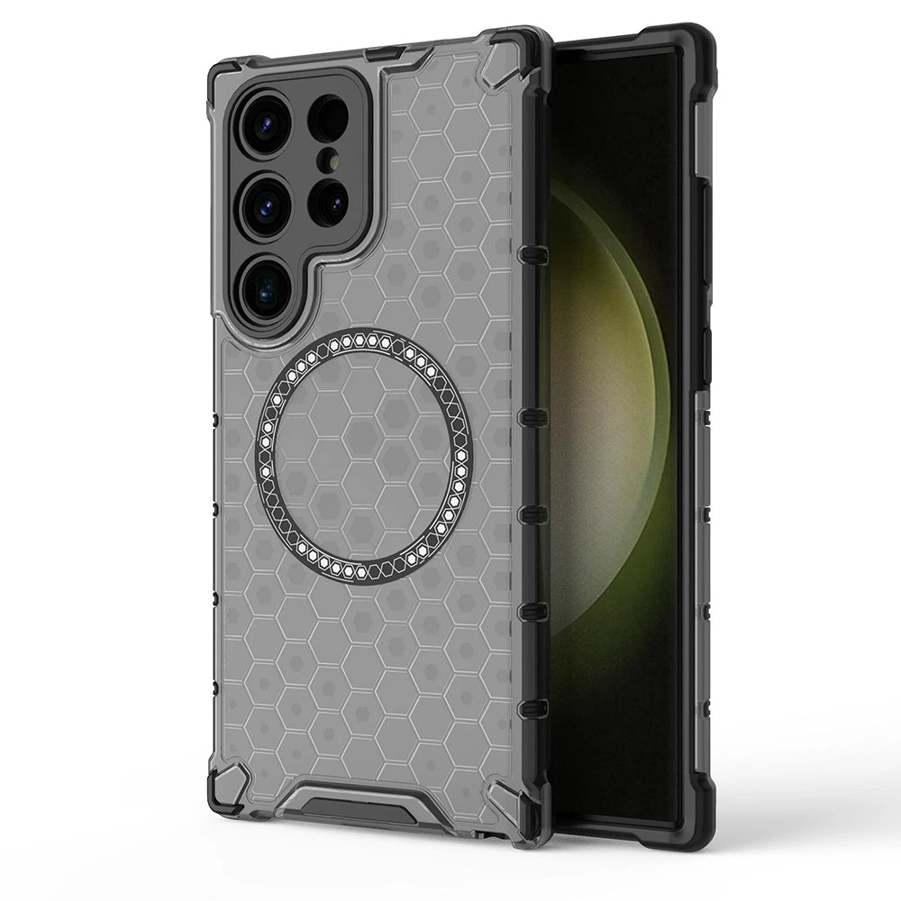 Калъф MagSafe за Samsung Galaxy S24 Ultra S928, Techsuit, HoneyComb Shield, Черен