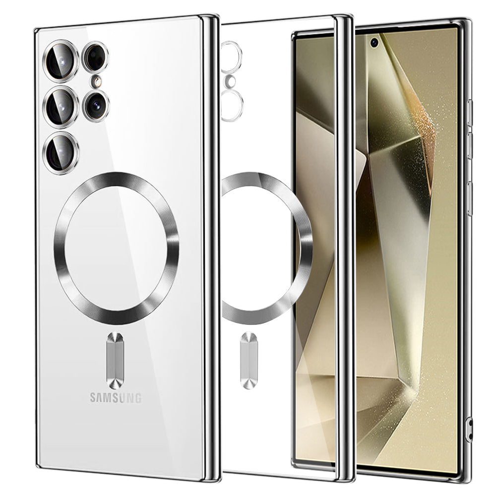 Калъф MagSafe за Samsung Galaxy S24 Ultra S928, Techsuit, Luxury Crystal, Сребрист