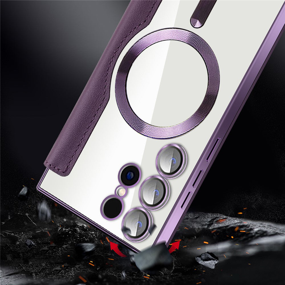 Калъф MagSafe за Samsung Galaxy S24 Ultra S928, Techsuit, SmartMag Book, Лилав