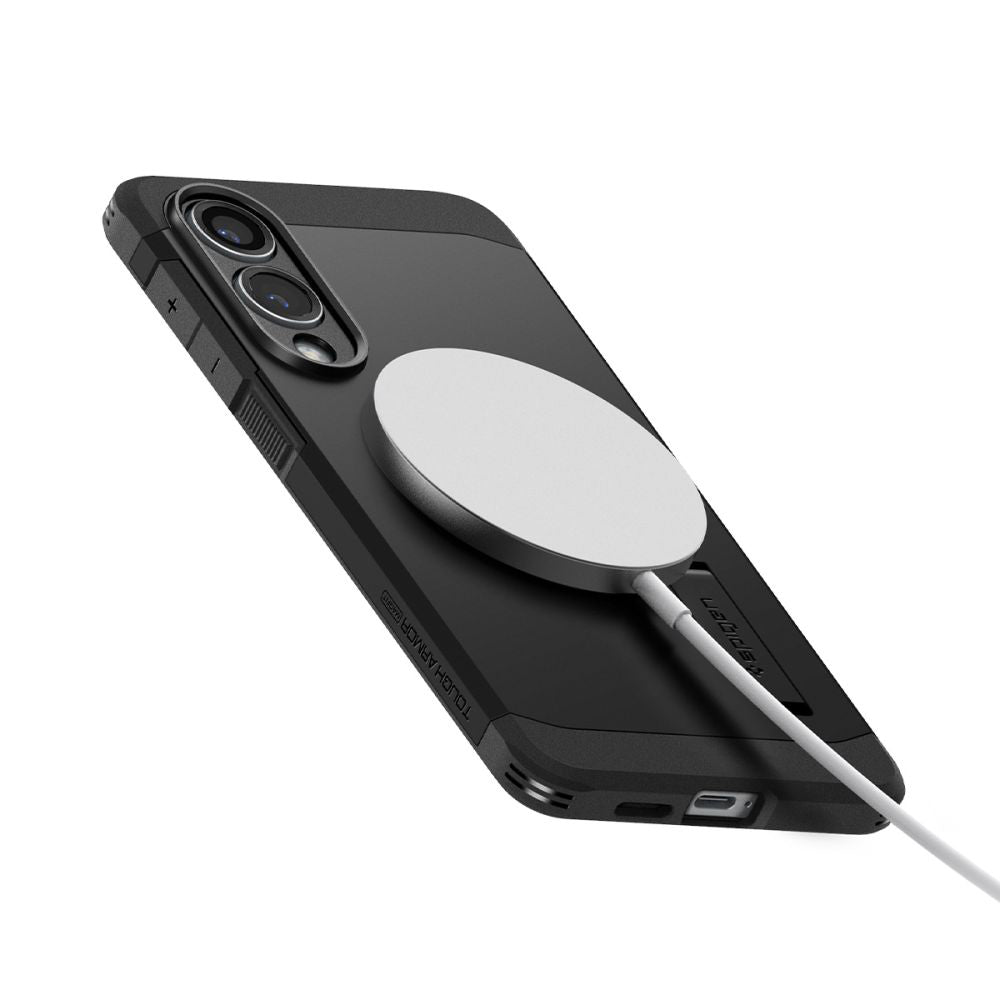 Калъф MagSafe за Samsung Galaxy S25 Edge S937, Spigen, Tough Armor, Черен ACS09422