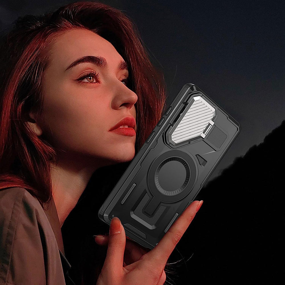Калъф MagSafe за Samsung Galaxy S25 Edge S937, Techsuit, CamVault, Черен
