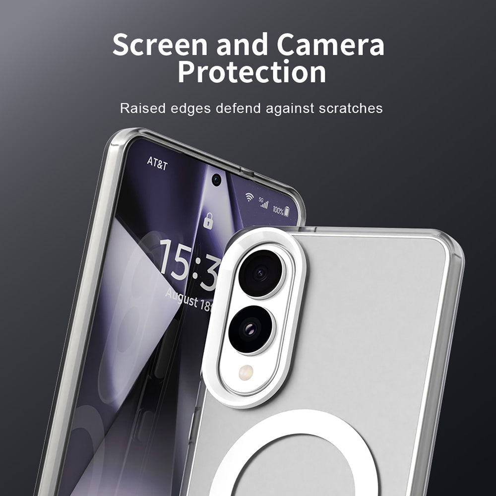 Калъф MagSafe за Samsung Galaxy S25 Edge S937, Techsuit, CandyCase, Бял