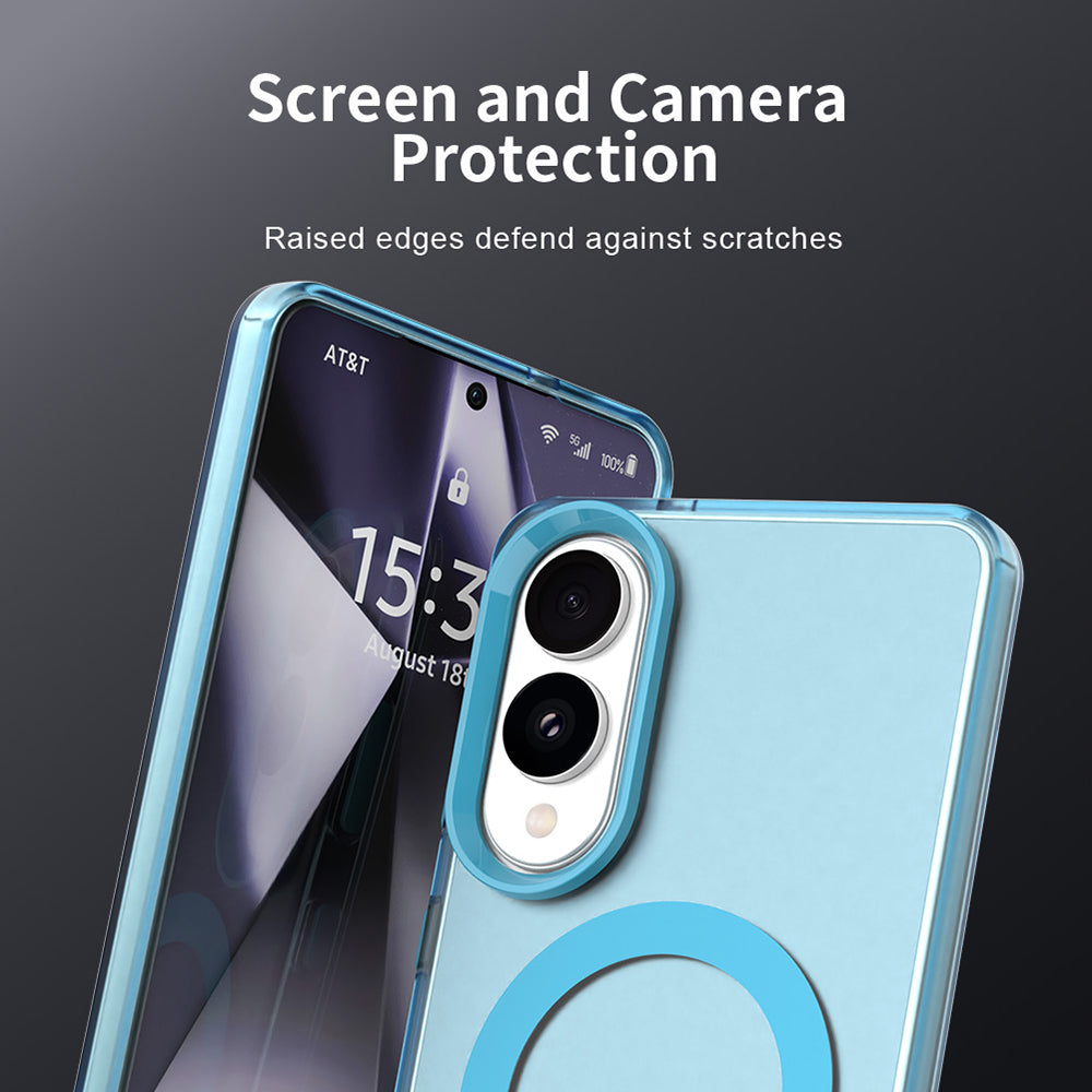 Калъф MagSafe за Samsung Galaxy S25 Edge S937, Techsuit, CandyCase, Син