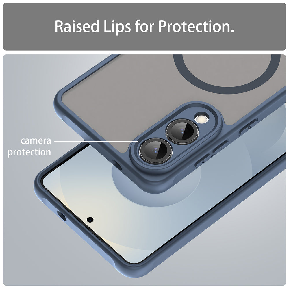 Калъф MagSafe за Samsung Galaxy S25 Edge S937, Techsuit, HaloFrost II, Тъмносин