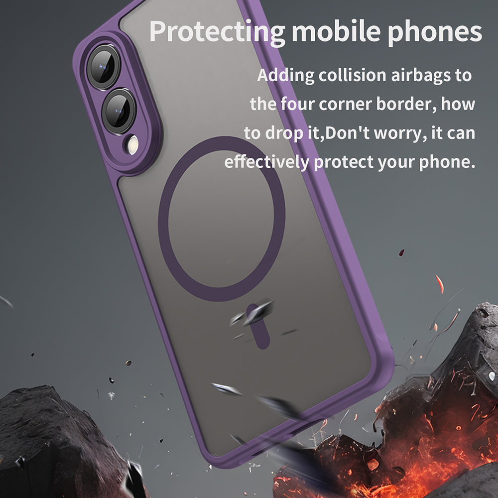 Калъф MagSafe за Samsung Galaxy S25 Edge S937, Techsuit, HaloFrost II, Лилав