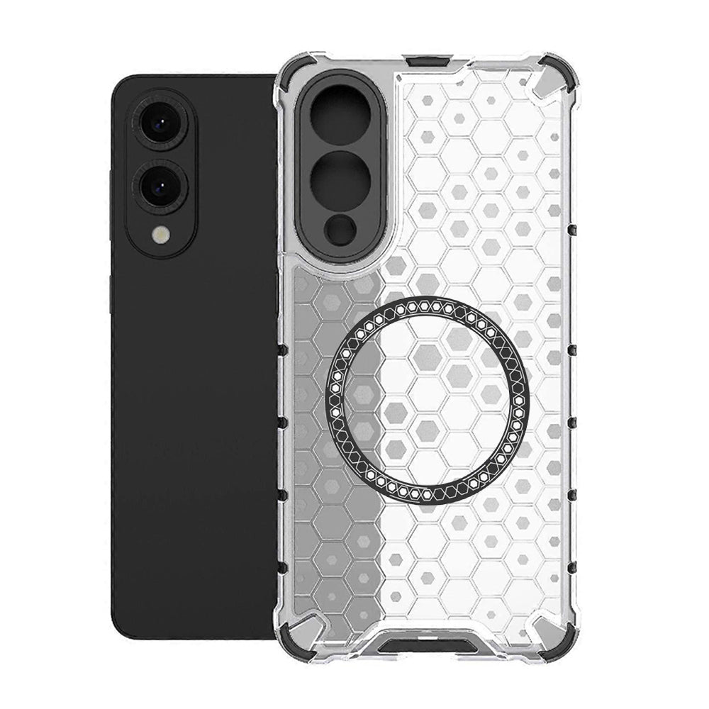 Калъф MagSafe за Samsung Galaxy S25 Edge S937, Techsuit, HoneyComb Shield, Бял