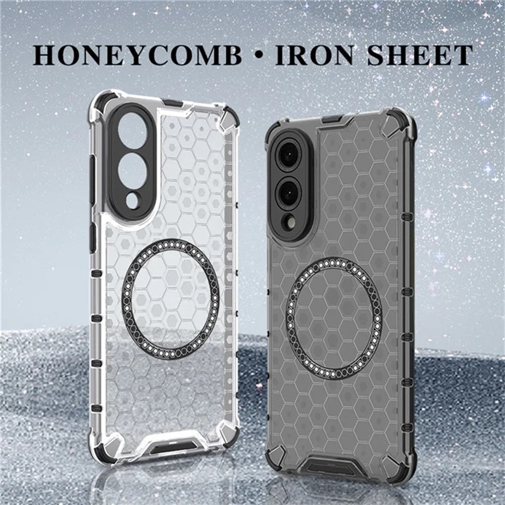 Калъф MagSafe за Samsung Galaxy S25 Edge S937, Techsuit, HoneyComb Shield, Бял