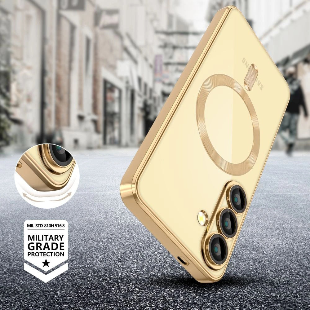 Калъф MagSafe за Samsung Galaxy S25 Edge S937, Techsuit, Luxury Crystal, Червен