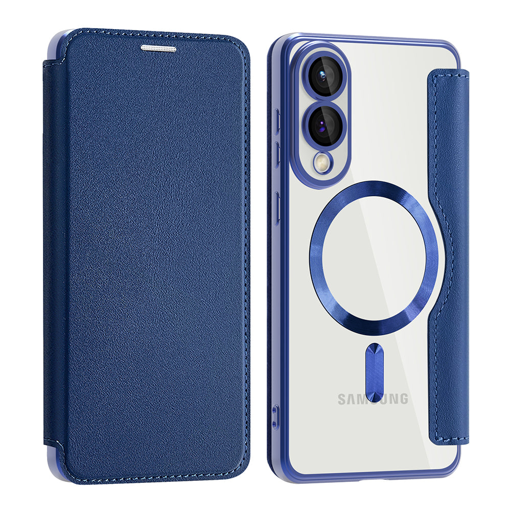 Калъф MagSafe за Samsung Galaxy S25 Edge S937, Techsuit, SmartMag Book, Син