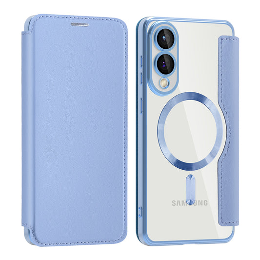 Калъф MagSafe за Samsung Galaxy S25 Edge S937, Techsuit, SmartMag Book, Син