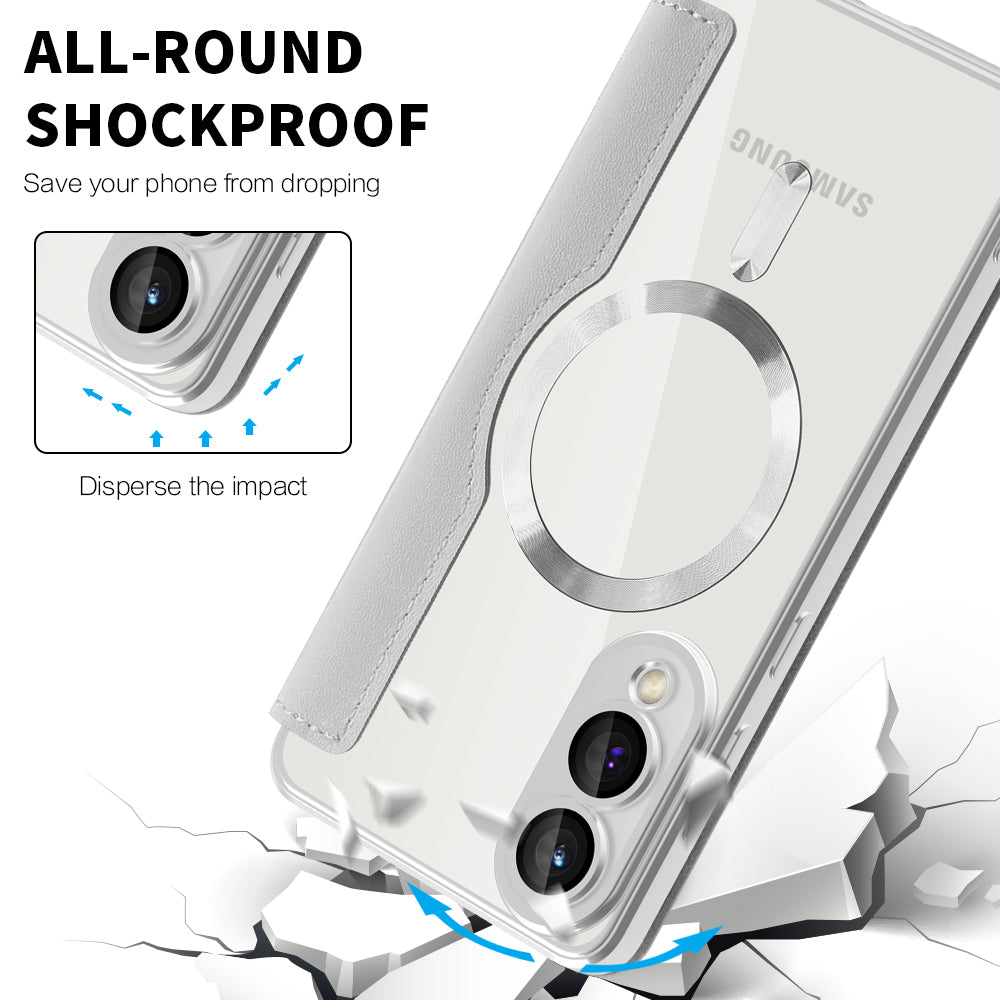 Калъф MagSafe за Samsung Galaxy S25 Edge S937, Techsuit, SmartMag Book, Сив