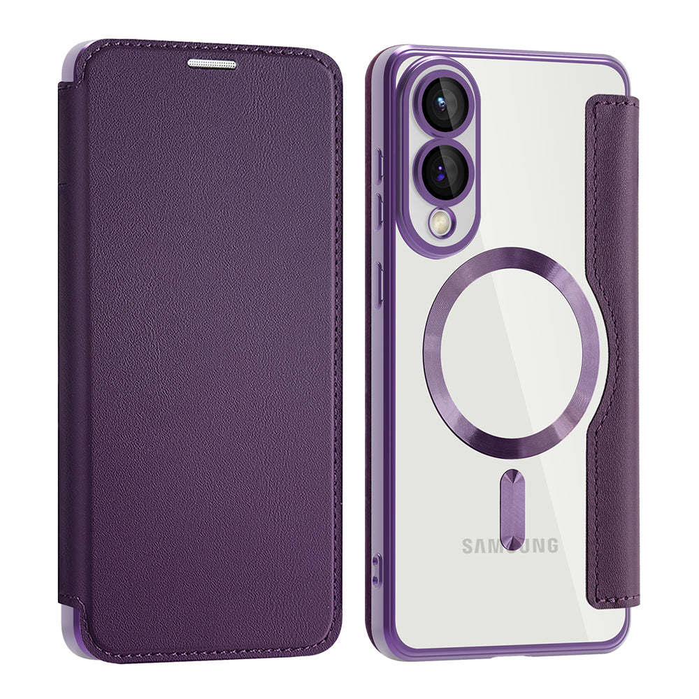 Калъф MagSafe за Samsung Galaxy S25 Edge S937, Techsuit, SmartMag Book, Лилав
