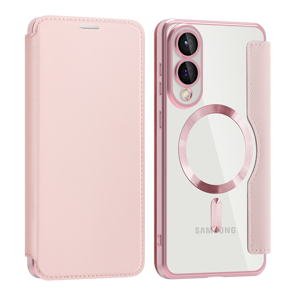 Калъф MagSafe за Samsung Galaxy S25 Edge S937, Techsuit, SmartMag Book, Розов