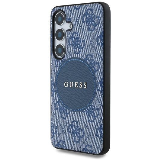 Калъф MagSafe за Samsung Galaxy S25+ S936, Guess, 4G Circle Classic Logo, Син