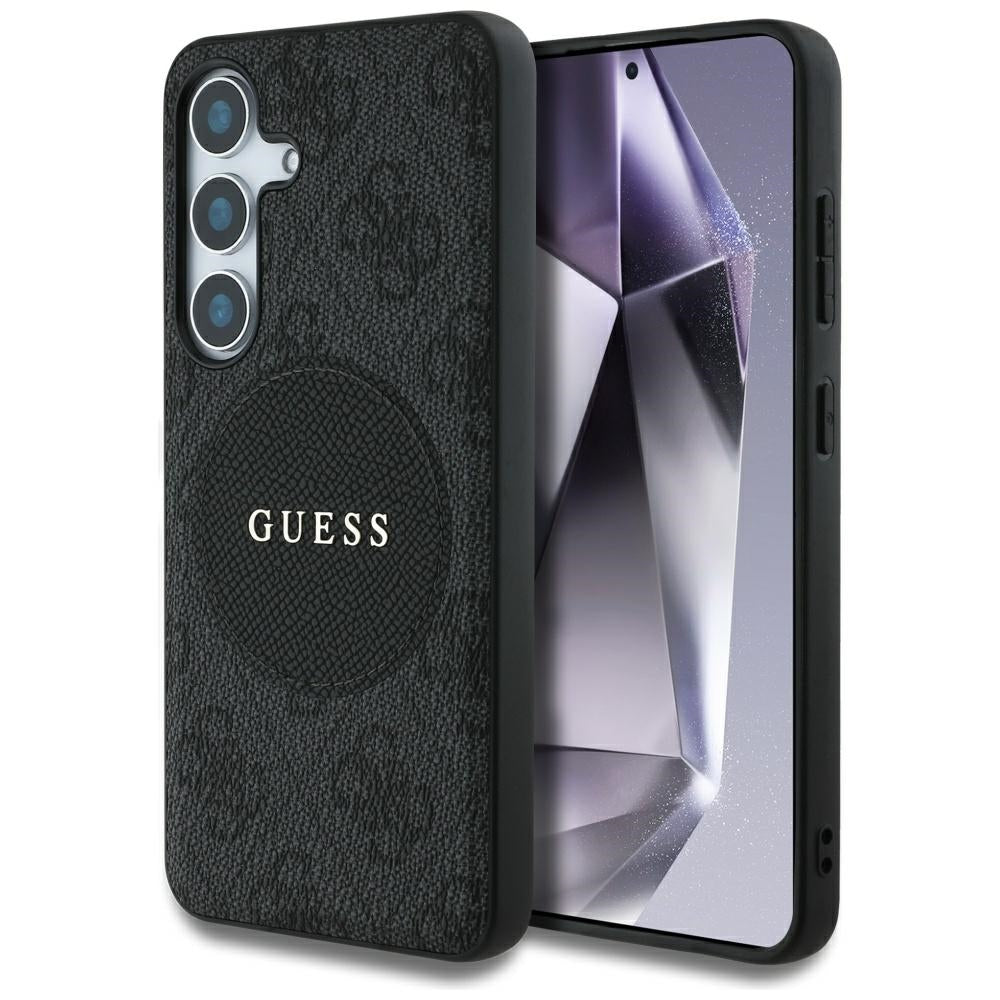 Калъф MagSafe за Samsung Galaxy S25+ S936, Guess, 4G Circle Classic Logo, Черен