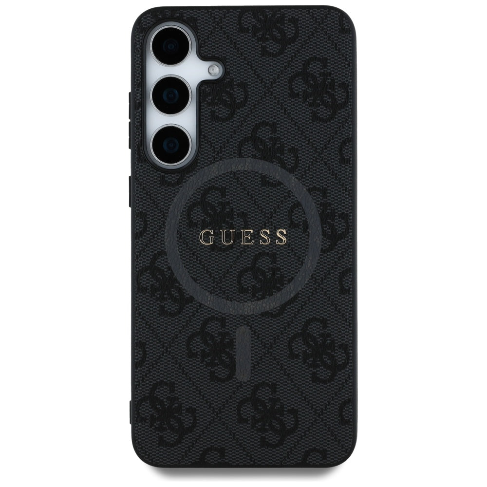 Калъф MagSafe за Samsung Galaxy S25+ S936, Guess, 4G Ring Classic Logo, Черен