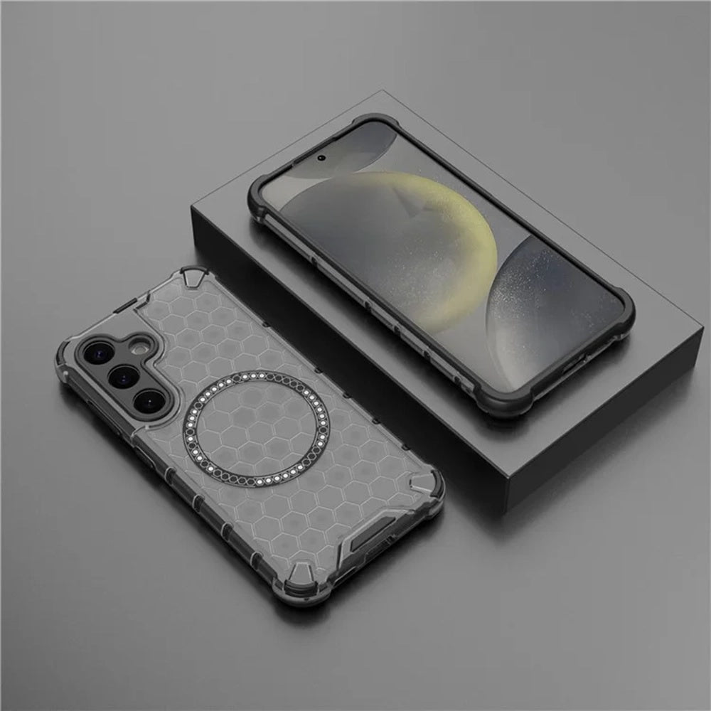 Калъф MagSafe за Samsung Galaxy S25+ S936, Techsuit, HoneyComb Shield, Черен