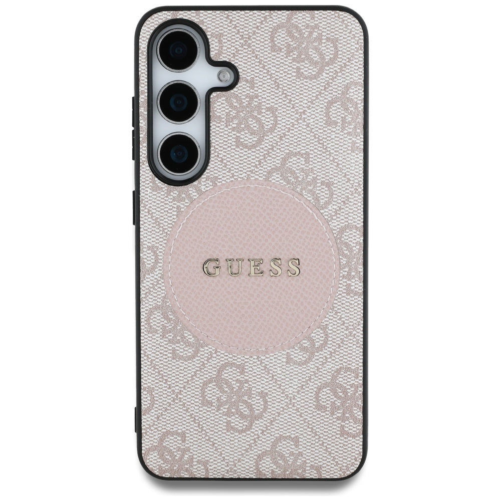 Калъф MagSafe за Samsung Galaxy S25 S931, Guess, 4G Circle Classic Logo, Розов