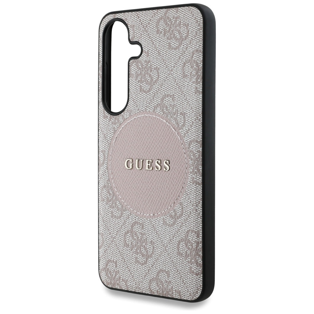 Калъф MagSafe за Samsung Galaxy S25 S931, Guess, 4G Circle Classic Logo, Розов