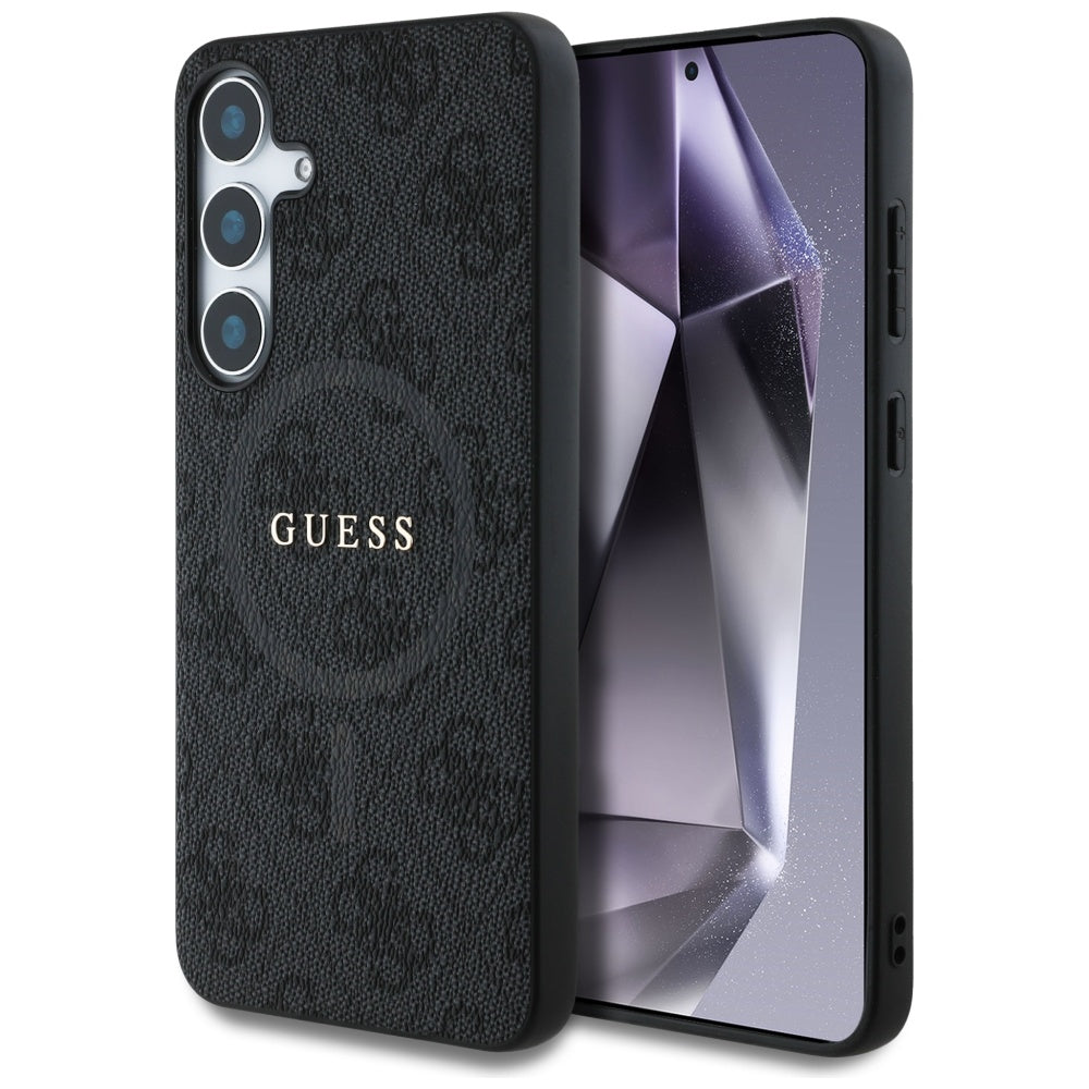 Калъф MagSafe за Samsung Galaxy S25 S931, Guess, 4G Ring Classic Logo, Черен