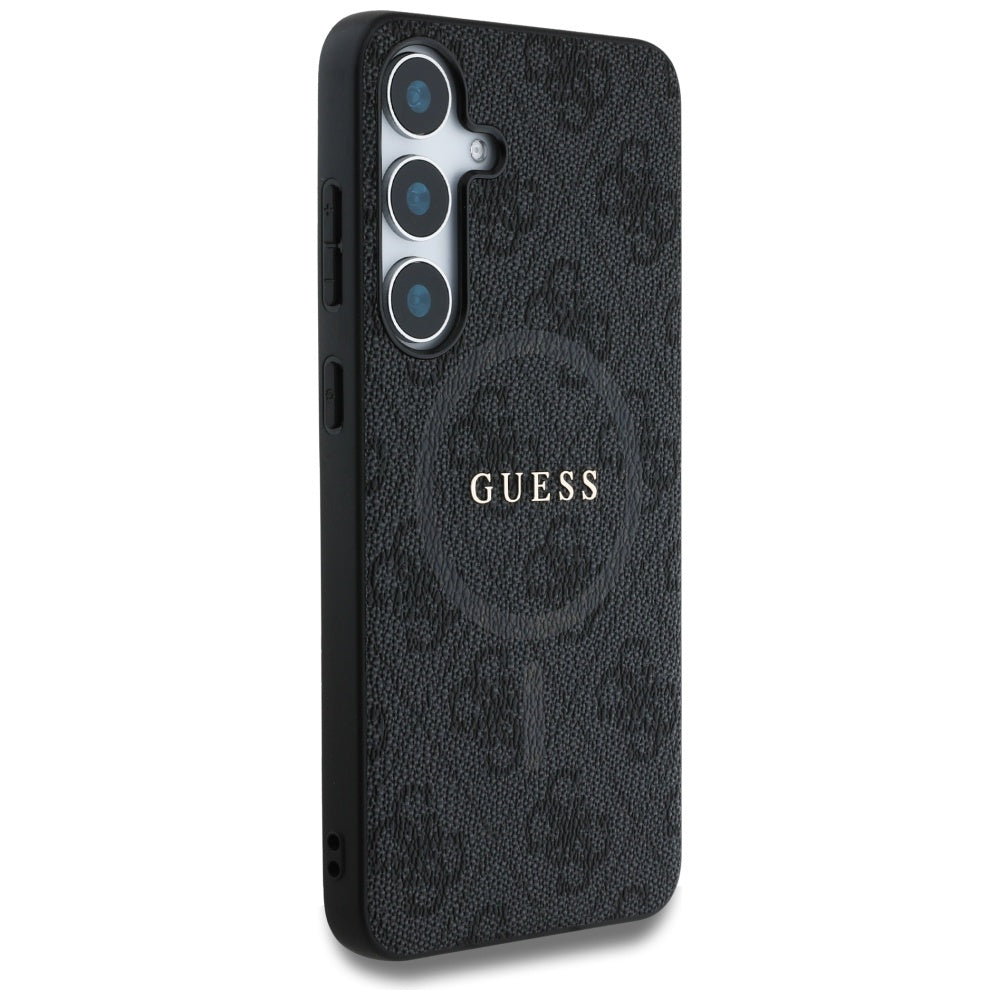 Калъф MagSafe за Samsung Galaxy S25 S931, Guess, 4G Ring Classic Logo, Черен