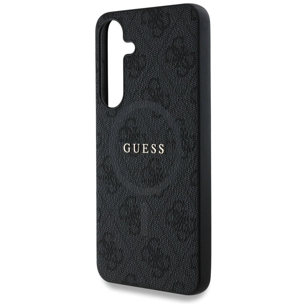 Калъф MagSafe за Samsung Galaxy S25 S931, Guess, 4G Ring Classic Logo, Черен