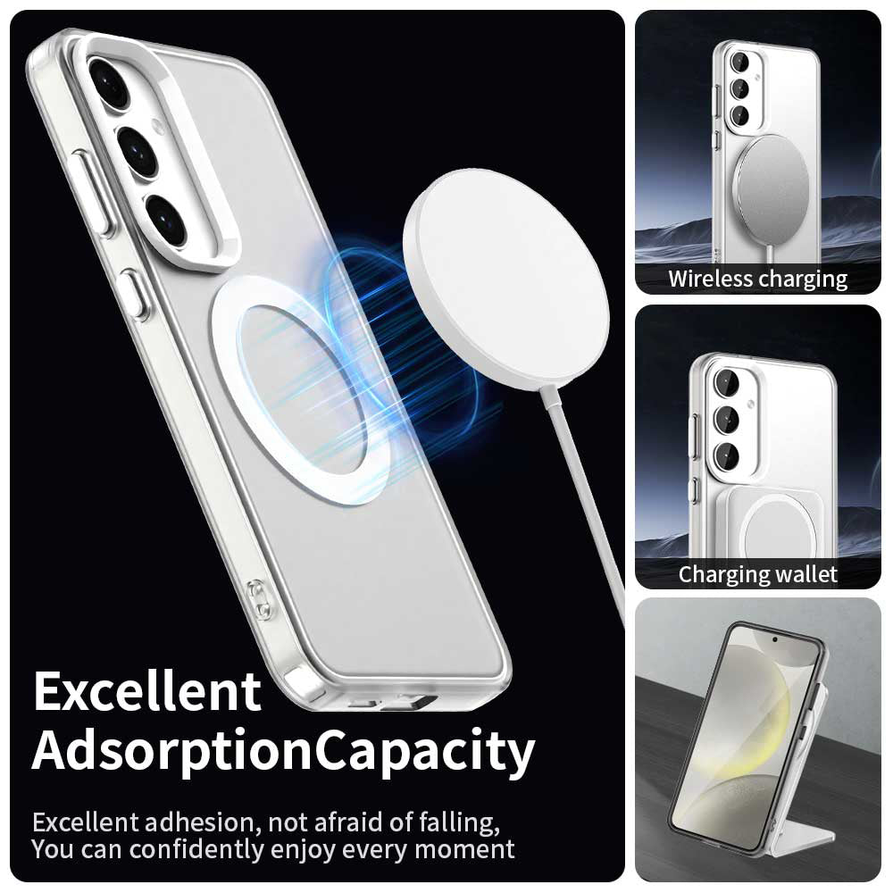 MagSafe калъф за Samsung Galaxy S25 S931 / S24 S921, Techsuit, CandyCase, бял