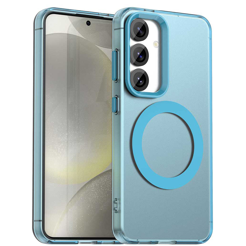 Калъф MagSafe за Samsung Galaxy S25 S931 / S24 S921, Techsuit, CandyCase, Син