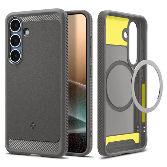 Калъф MagSafe за Samsung Galaxy S25 S931, Spigen, Rugged Armor, Сив ACS08999