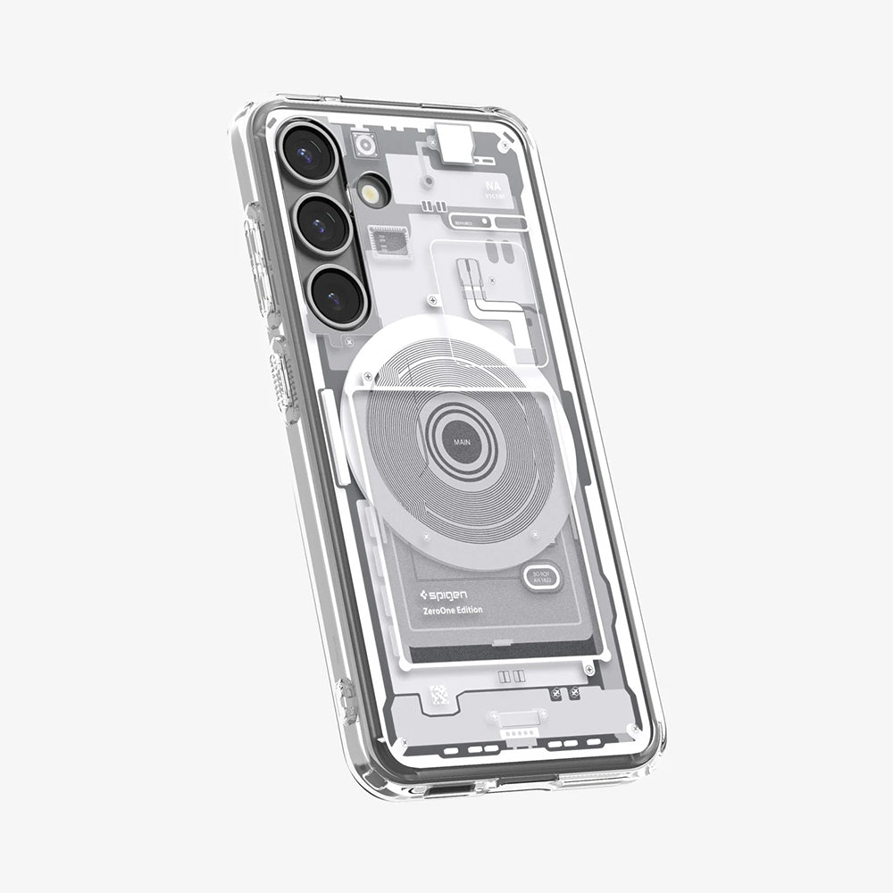 Калъф MagSafe за Samsung Galaxy S25 S931, Spigen, Ultra Hybrid Zero One, Бял ACS09004