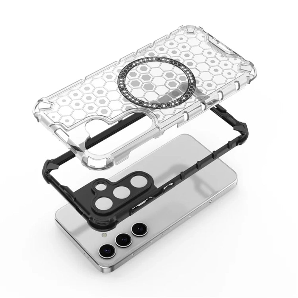 Калъф MagSafe за Samsung Galaxy S25 S931, Techsuit, HoneyComb Shield, Черен