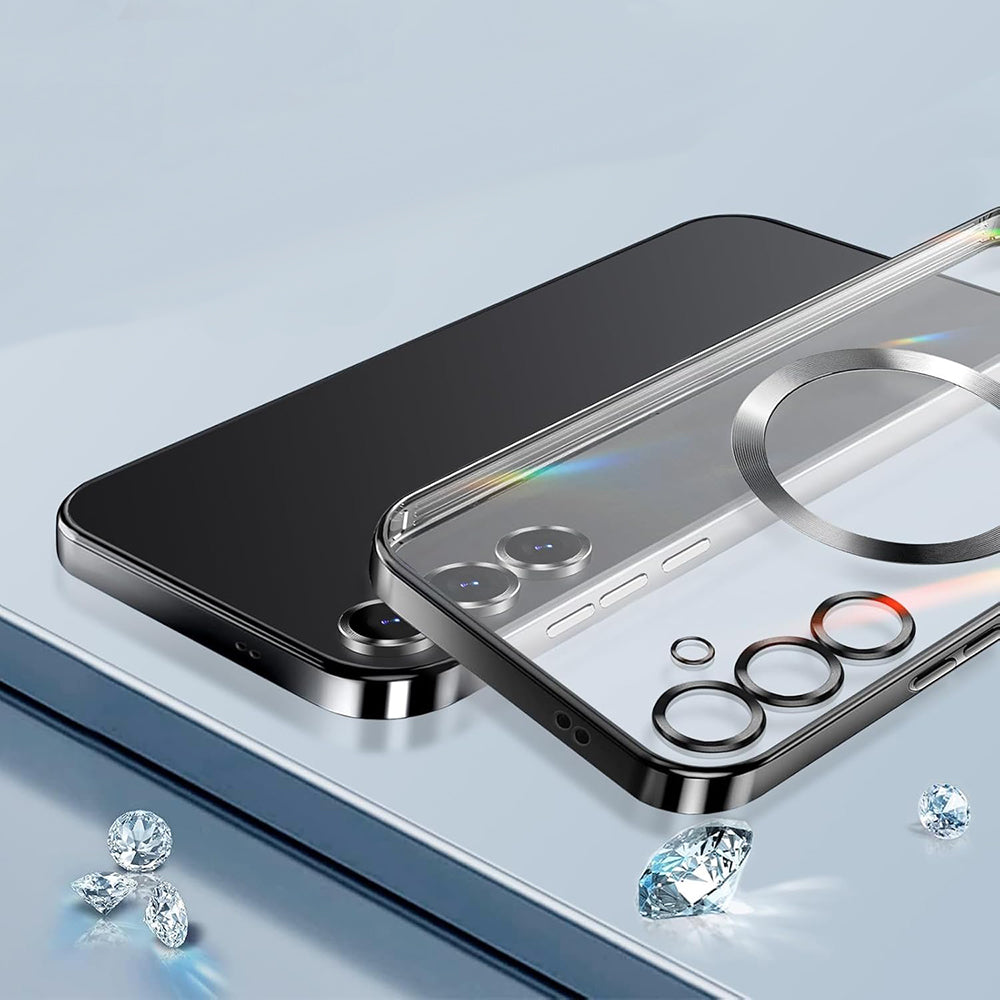 Калъф MagSafe за Samsung Galaxy S25 S931, Techsuit, Luxury Crystal, Тъмносин