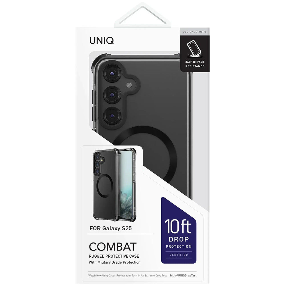 Калъф MagSafe за Samsung Galaxy S25 S931, UNIQ, Combat MagClick, Черен