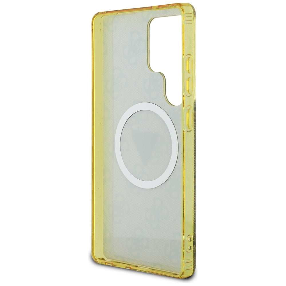 Калъф MagSafe за Samsung Galaxy S25 Ultra S938, Guess, IML Glitter 4G Circle Triangle, Кафяв